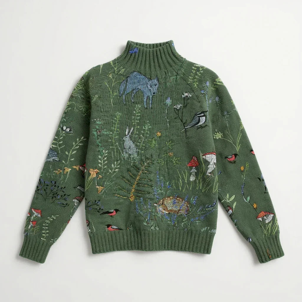 Hana | Signature Knitted Forest Print