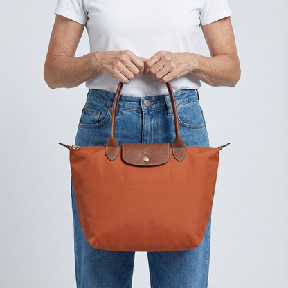 Chario - Large Le Pliage Tote, Brick